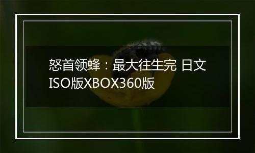 怒首领蜂：最大往生完 日文ISO版XBOX360版最新版