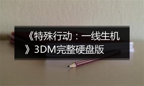 《特殊行动：一线生机》3DM完整硬盘版