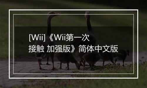 [Wii]《Wii第一次接触 加强版》简体中文版