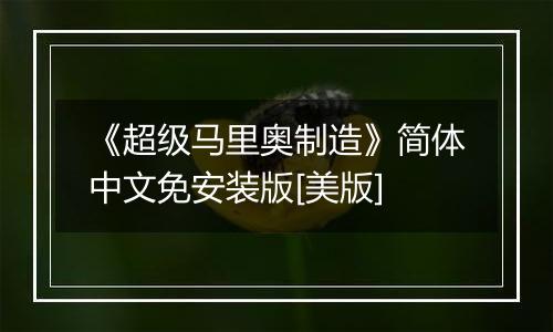 《超级马里奥制造》简体中文免安装版[美版]