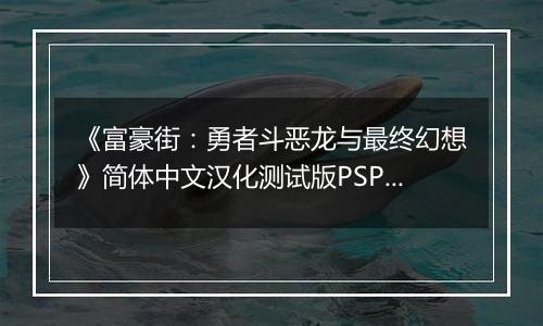 《富豪街：勇者斗恶龙与最终幻想》简体中文汉化测试版PSP版
