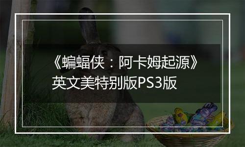 《蝙蝠侠：阿卡姆起源》 英文美特别版PS3版