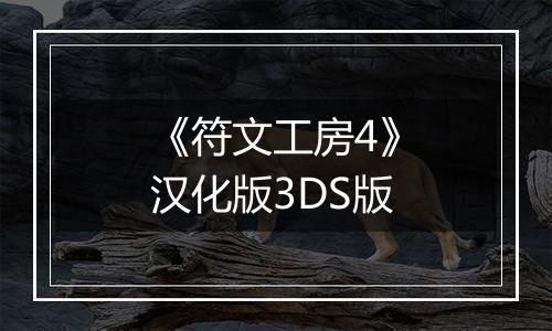 《符文工房4》汉化版3DS版