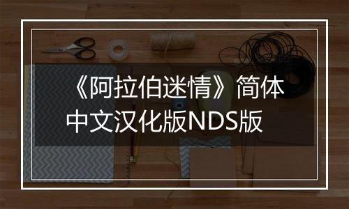 《阿拉伯迷情》简体中文汉化版NDS版