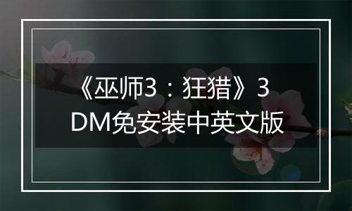 《巫师3：狂猎》3DM免安装中英文版最新版