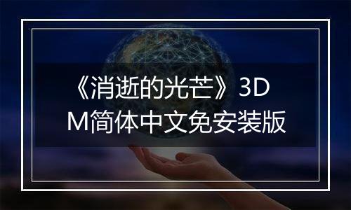 《消逝的光芒》3DM简体中文免安装版