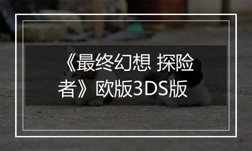 《最终幻想 探险者》欧版3DS版