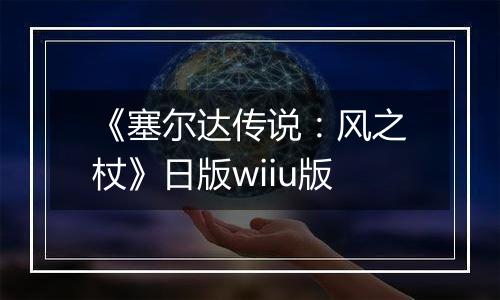 《塞尔达传说：风之杖》日版wiiu版