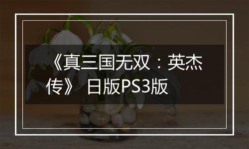 《真三国无双：英杰传》 日版PS3版