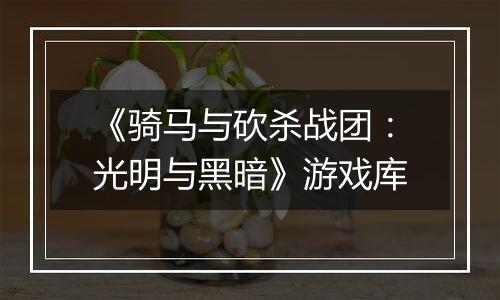 《骑马与砍杀战团：光明与黑暗》游戏库