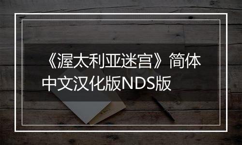 《渥太利亚迷宫》简体中文汉化版NDS版