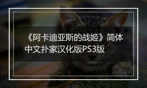 《阿卡迪亚斯的战姬》简体中文扑家汉化版PS3版