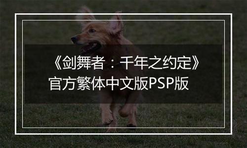 《剑舞者：千年之约定》官方繁体中文版PSP版