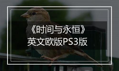 《时间与永恒》 英文欧版PS3版最新版