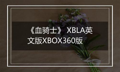 《血骑士》 XBLA英文版XBOX360版