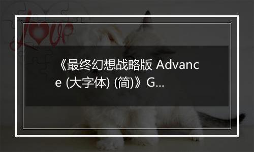 《最终幻想战略版 Advance (大字体) (简)》GBA ROM 中文版最新版