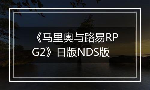 《马里奥与路易RPG2》日版NDS版