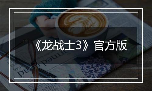 《龙战士3》官方版