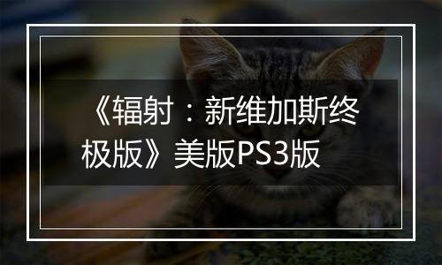 《辐射：新维加斯终极版》美版PS3版