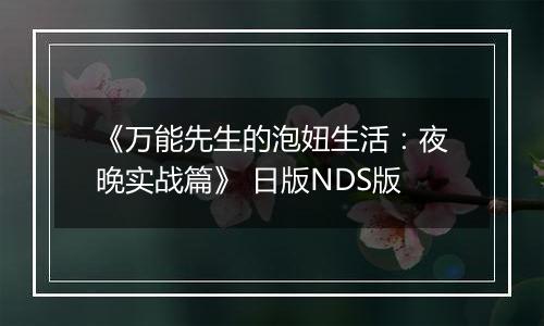 《万能先生的泡妞生活：夜晚实战篇》 日版NDS版最新版