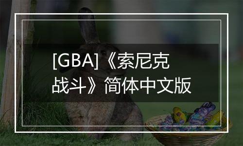 [GBA]《索尼克战斗》简体中文版最新版