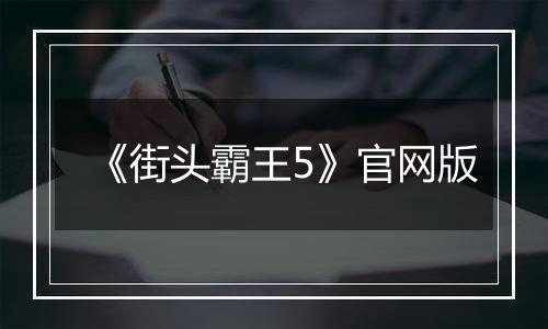 《街头霸王5》官网版