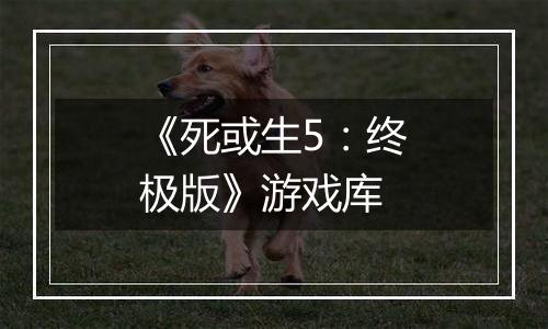 《死或生5：终极版》游戏库