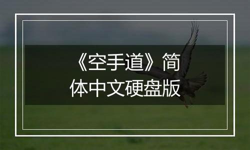 《空手道》简体中文硬盘版最新版