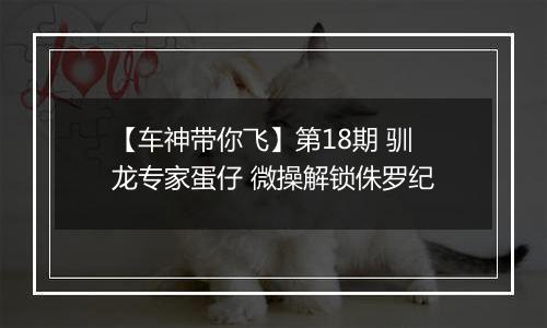 【车神带你飞】第18期 驯龙专家蛋仔 微操解锁侏罗纪