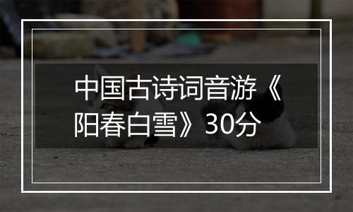 中国古诗词音游《阳春白雪》30分