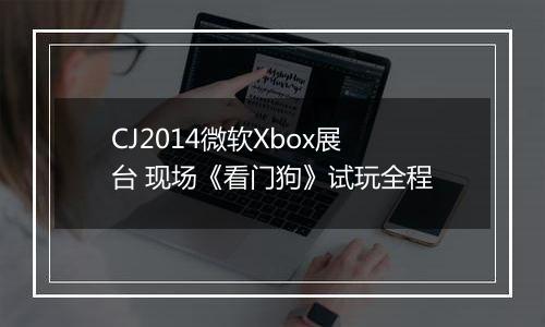 CJ2014微软Xbox展台 现场《看门狗》试玩全程