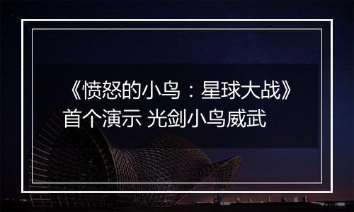 《愤怒的小鸟：星球大战》首个演示 光剑小鸟威武