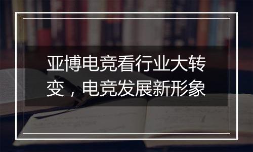 亚博电竞看行业大转变，电竞发展新形象