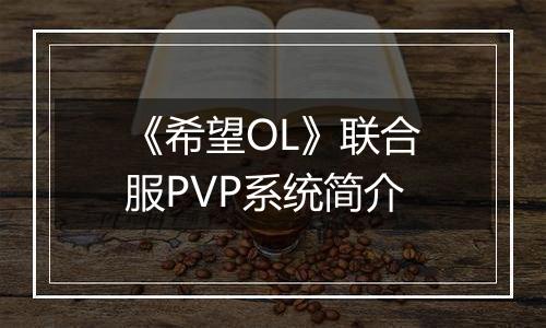 《希望OL》联合服PVP系统简介