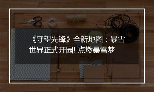 《守望先锋》全新地图：暴雪世界正式开园! 点燃暴雪梦