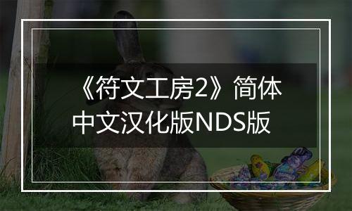 《符文工房2》简体中文汉化版NDS版