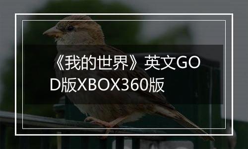 《我的世界》英文GOD版XBOX360版