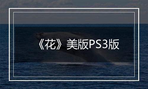 《花》美版PS3版最新版