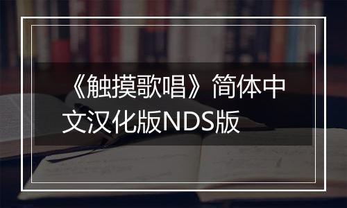 《触摸歌唱》简体中文汉化版NDS版最新版