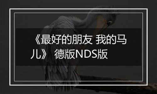 《最好的朋友 我的马儿》 德版NDS版